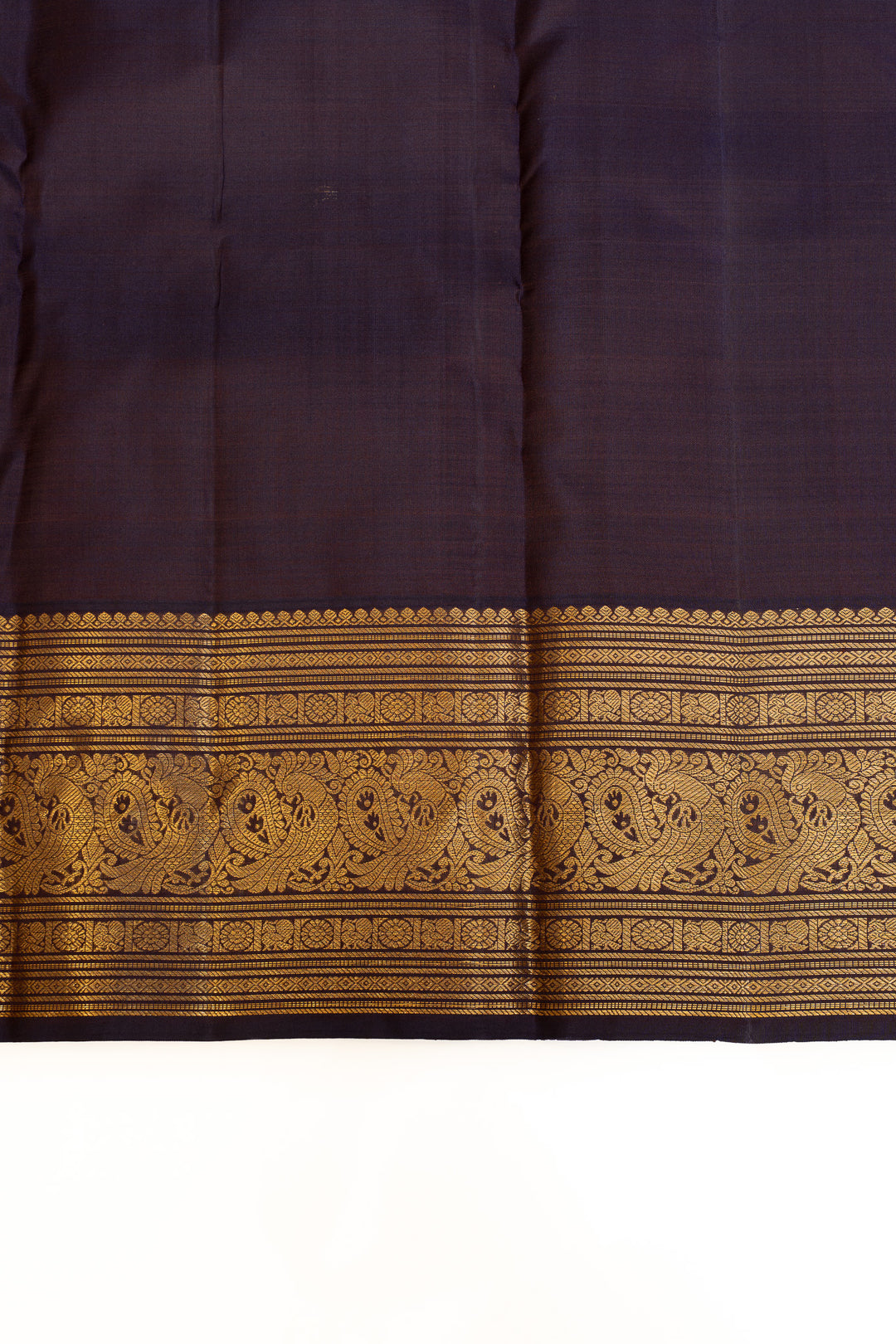 Mauve purple traditional pure Kanchipuram silk saree