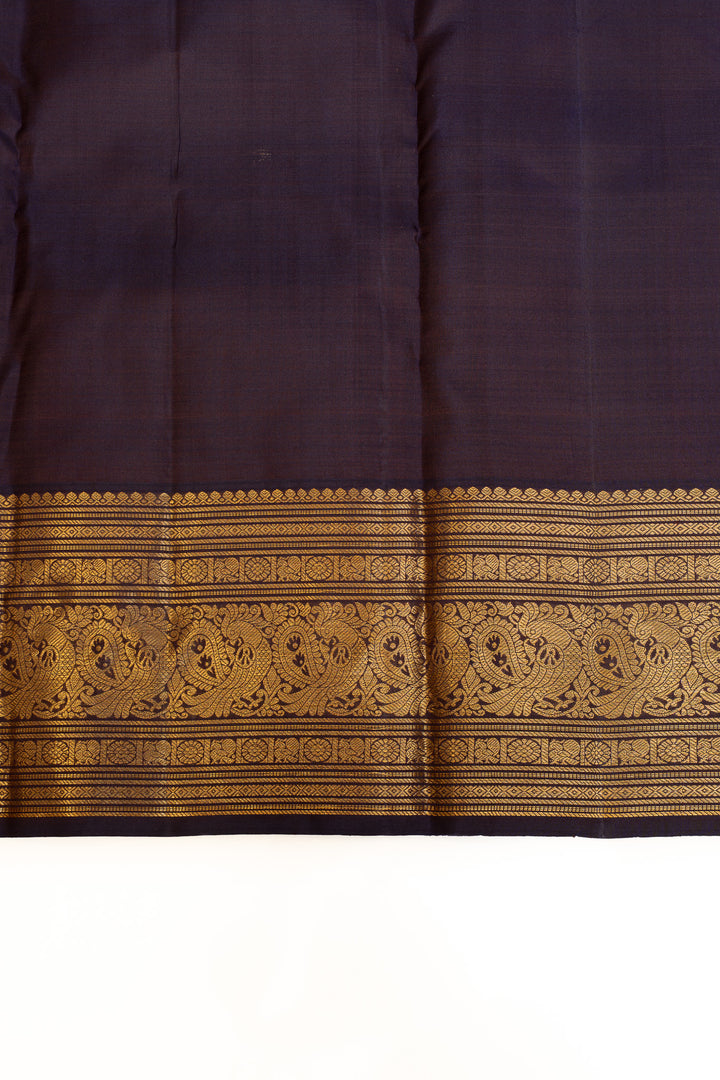 Mauve purple traditional pure Kanchipuram silk saree