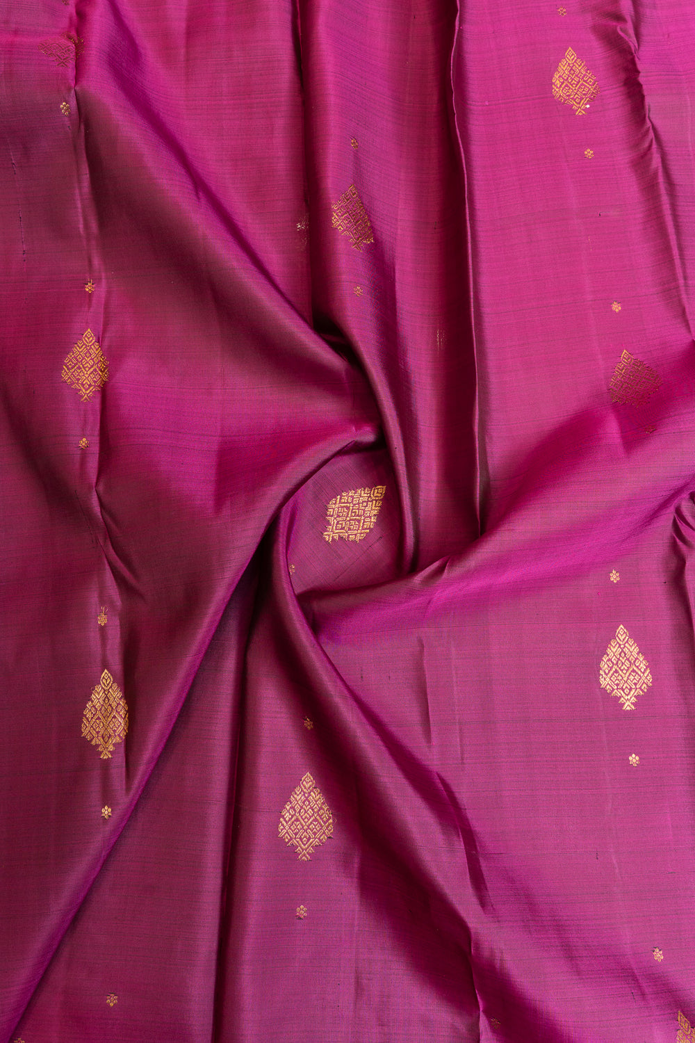 Magenta purple Varisaipettu pure Kanchipuram silk saree