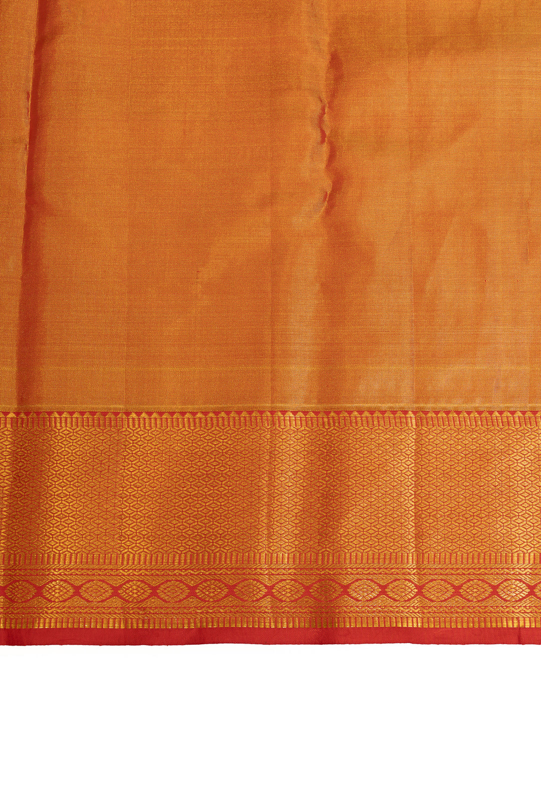 Gold and reddish pink brocade pure Kanchipuram silk saree