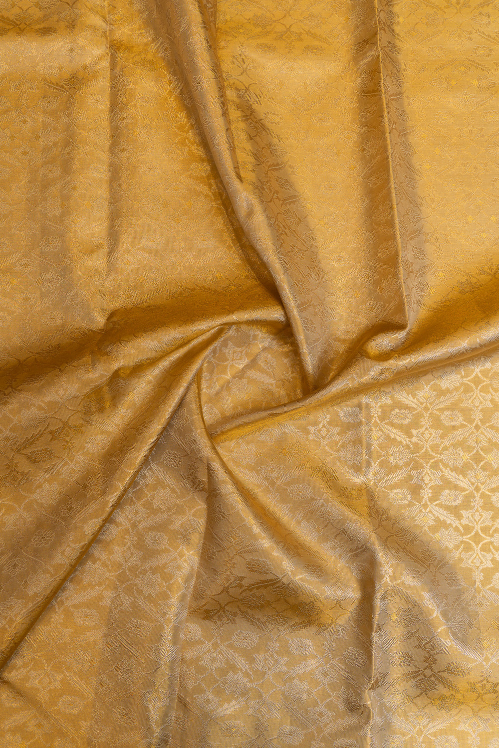 Cream and purple brocade pure Kanchipuram silk saree