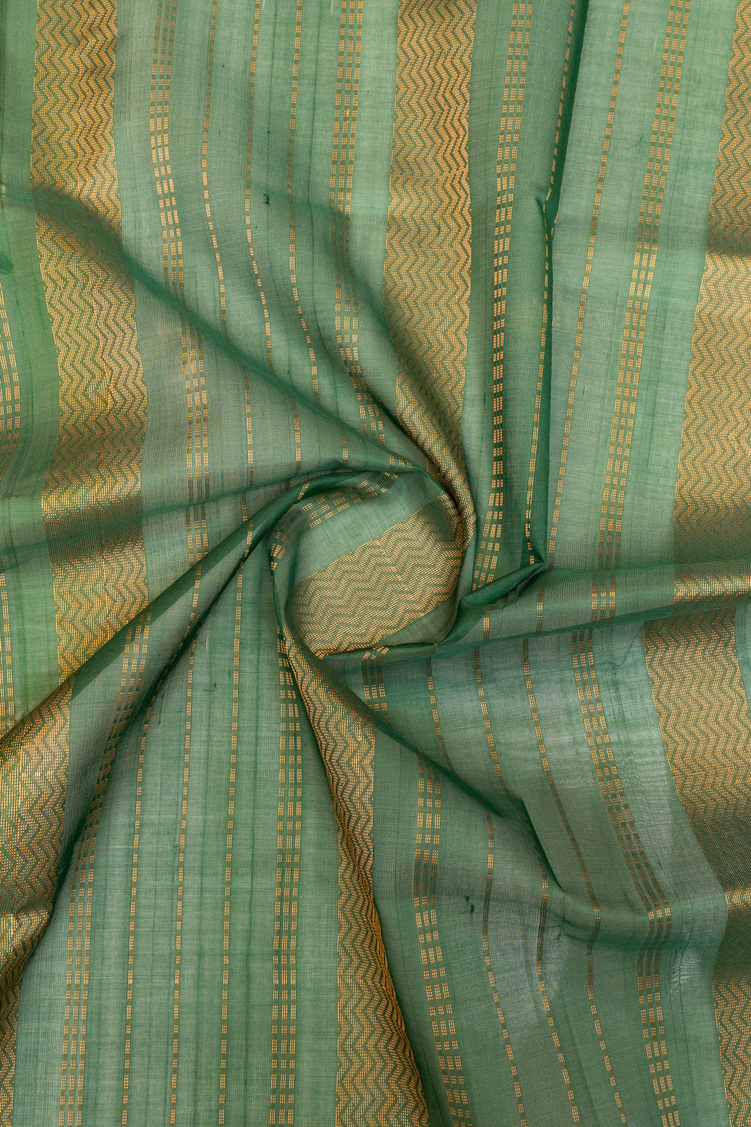 Yellow and green pure silk cotton saree