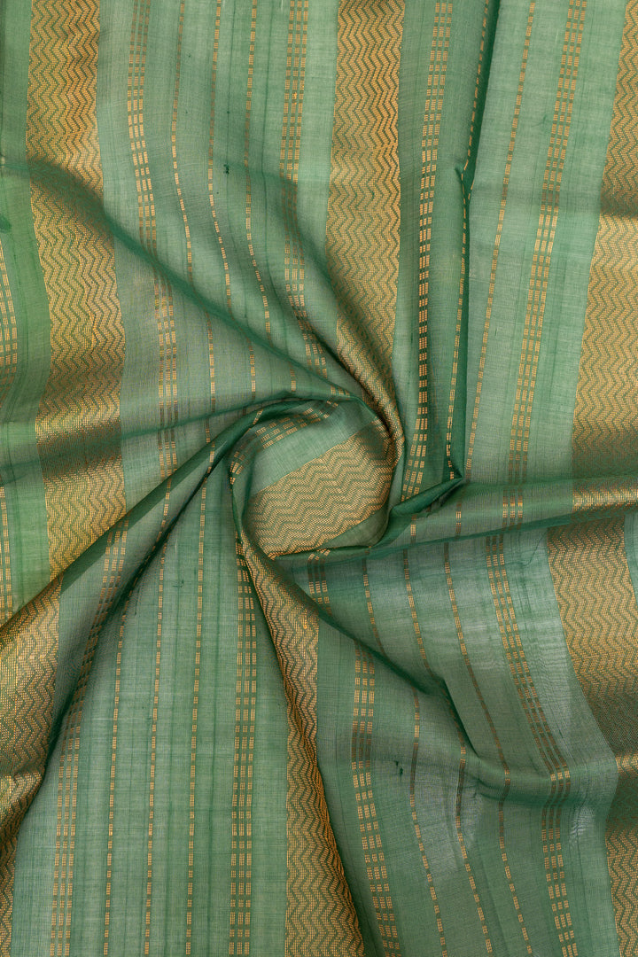 Yellow and green pure silk cotton saree