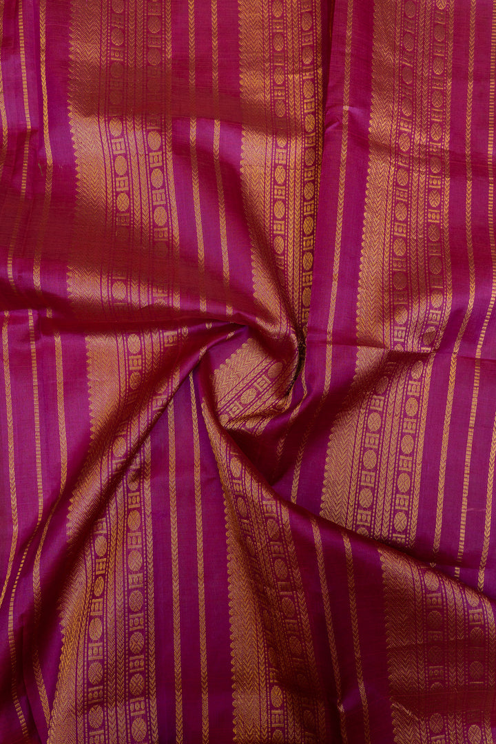 Green and pink checks pure silk cotton saree