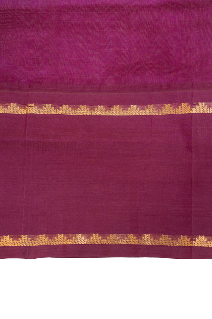 Pink and magenta checks pure silk cotton saree