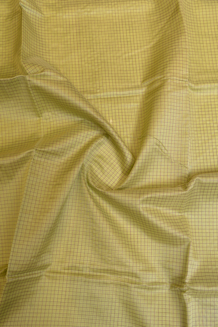 Green checks checks pure silk cotton saree