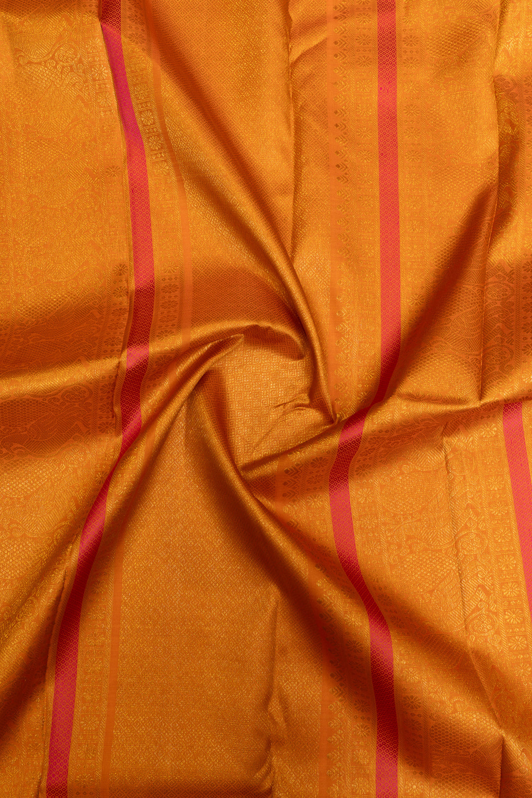 Purple bayadre stripes pure Kanchipuram silk saree