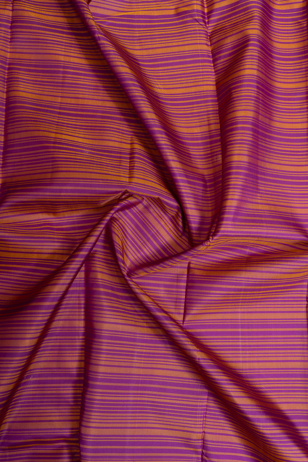 Purple bayadre stripes pure Kanchipuram silk saree