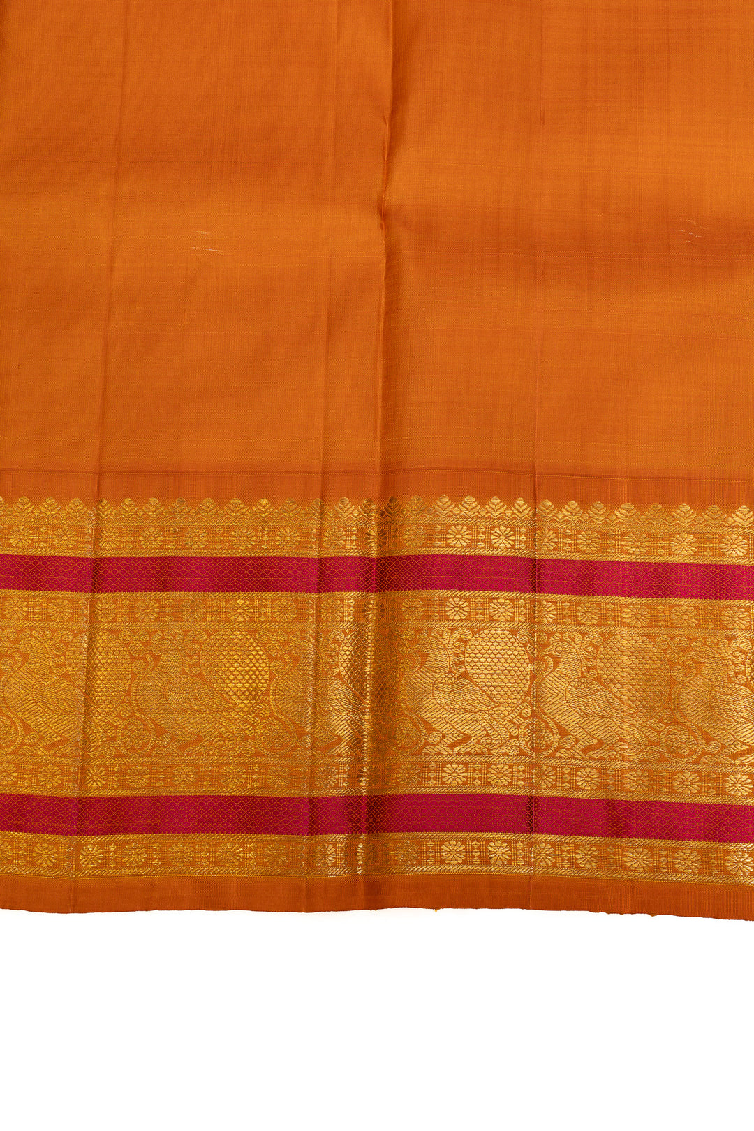 Purple bayadre stripes pure Kanchipuram silk saree