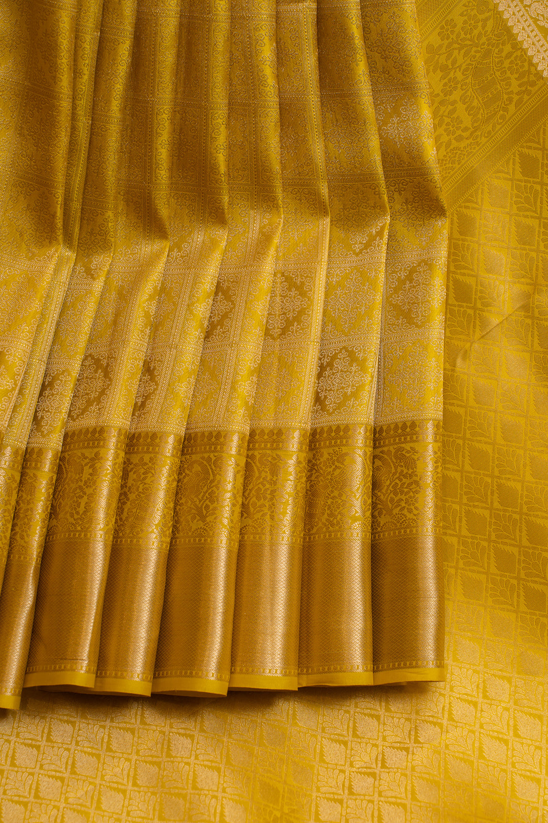 Golden tissue pure Kanchipuram silk saree