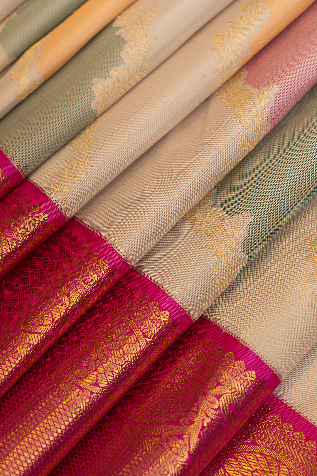 Silver rangkat pure Kanchipuram silk saree