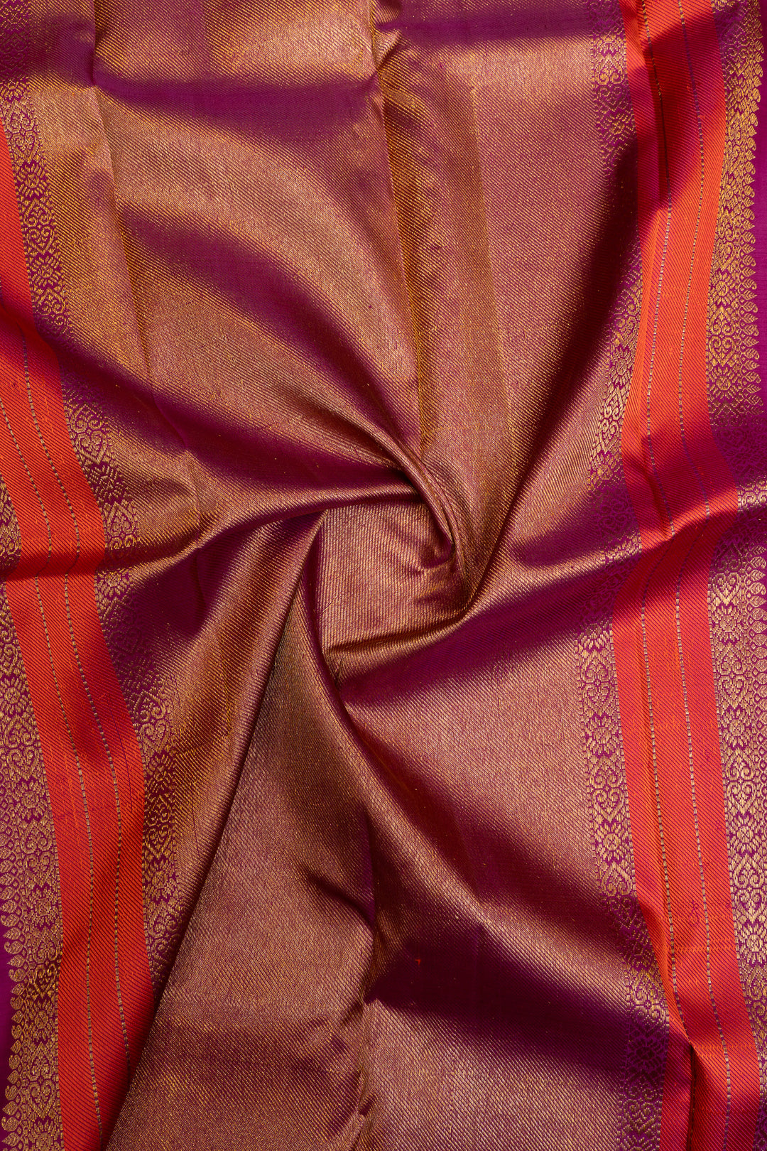 Pastel blue thread stripes pure Kanchipuram silk saree