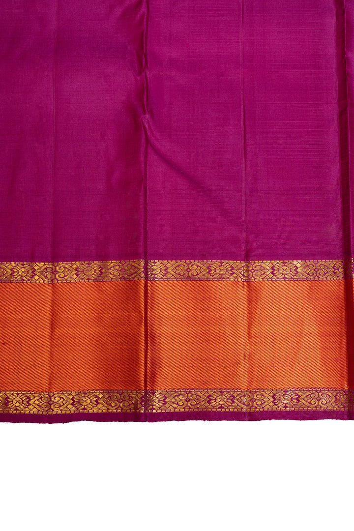 Pastel blue thread stripes pure Kanchipuram silk saree