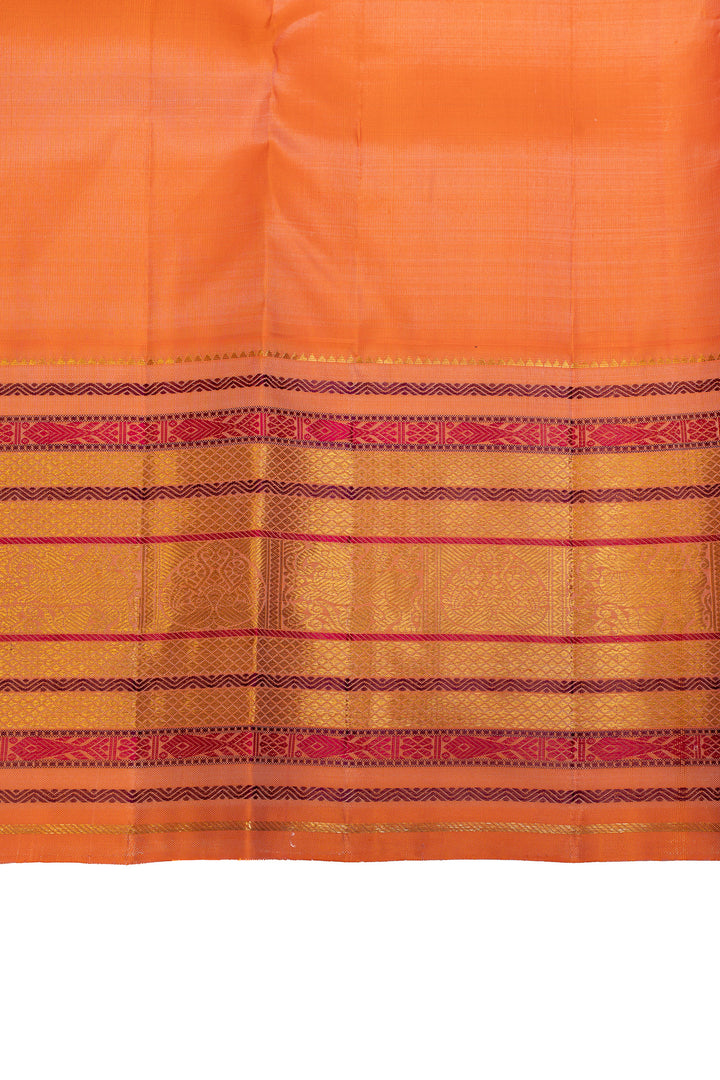 Mauve and pink varisaipettu pure Kanchipuram silk saree