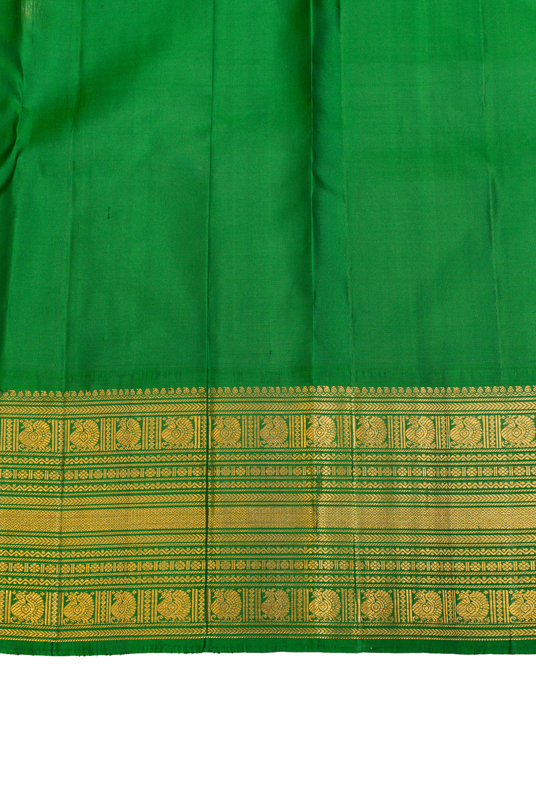 Purple and green varisaipettu  pure Kanchipuram silk saree
