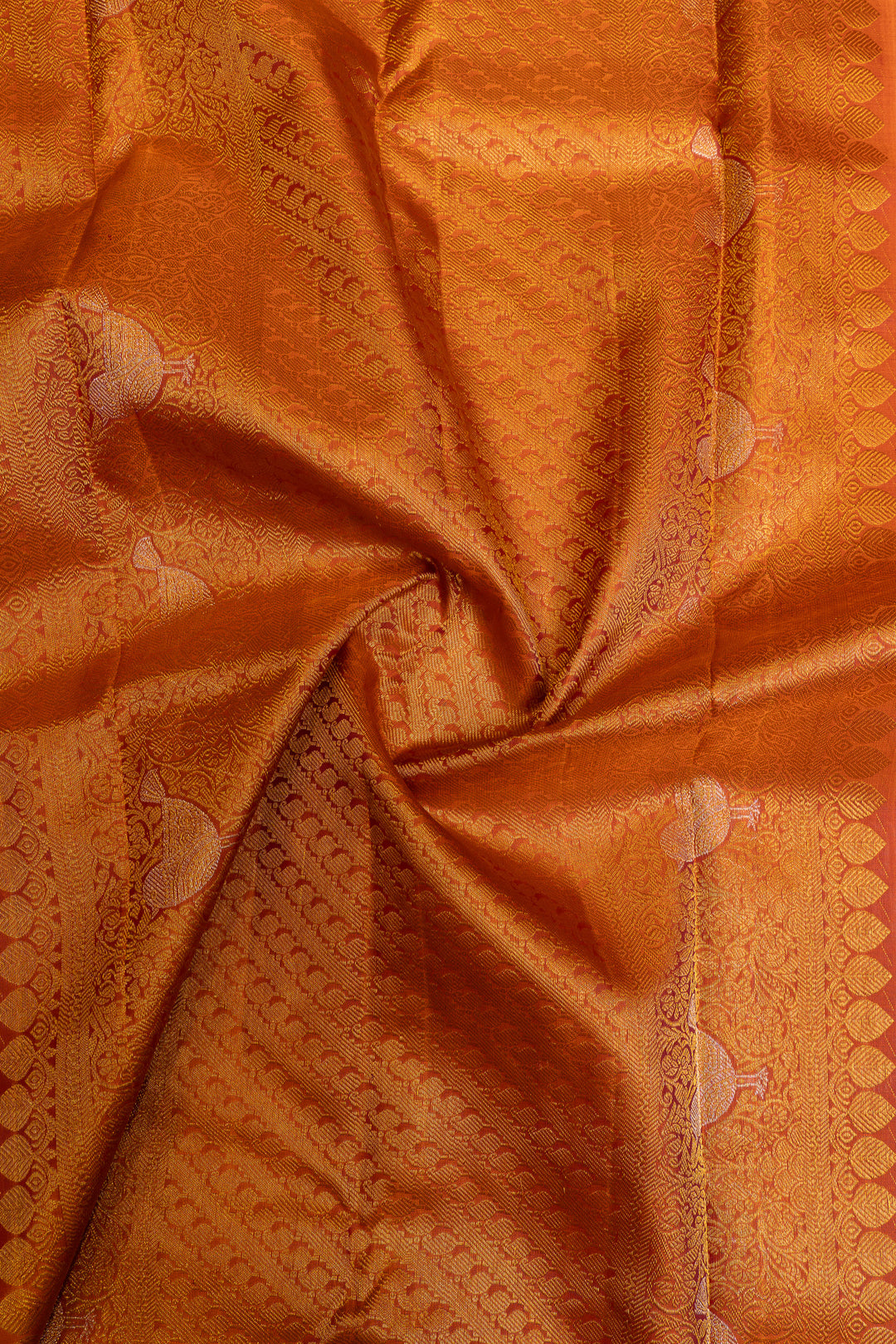 Submerging purple turning border  pure Kanchipuram silk saree