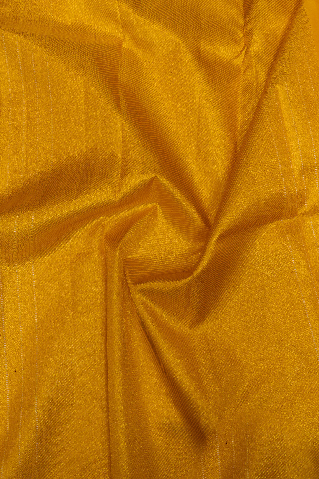 Yellow self brocade  pure Kanchipuram silk saree