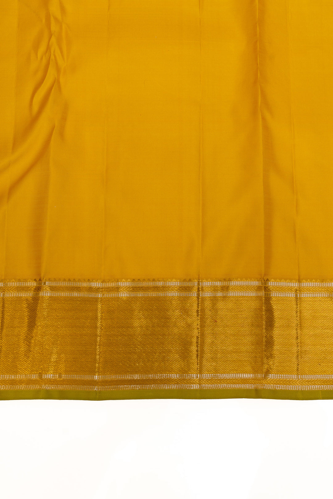 Yellow self brocade  pure Kanchipuram silk saree