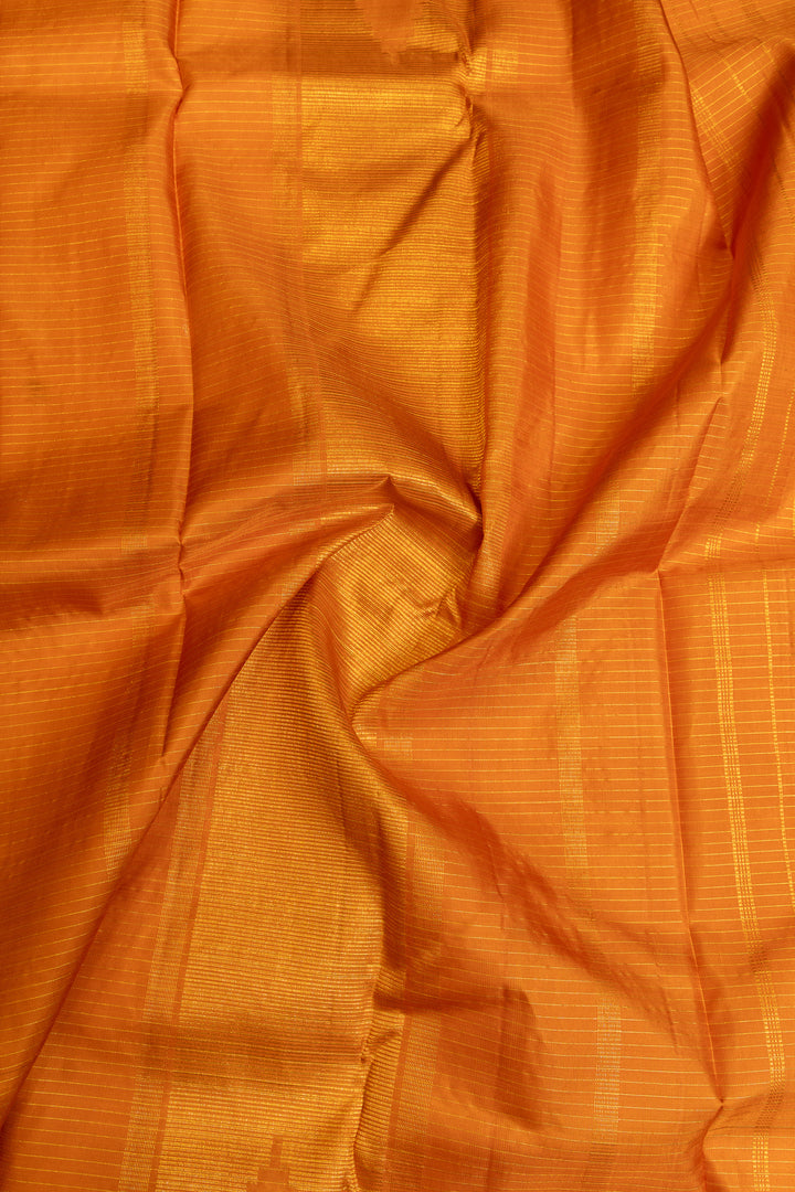 Green and white multi checks pure Kanchipuram silk saree