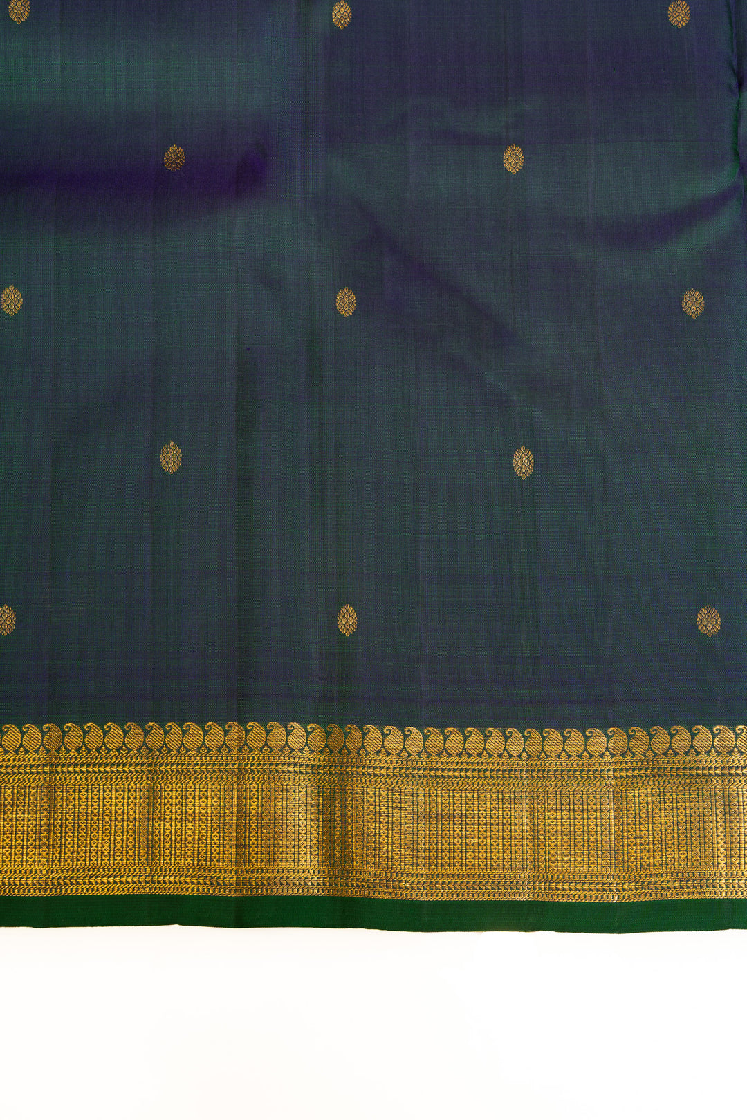 Blue Zari brocade pure Kanchipuram silk saree
