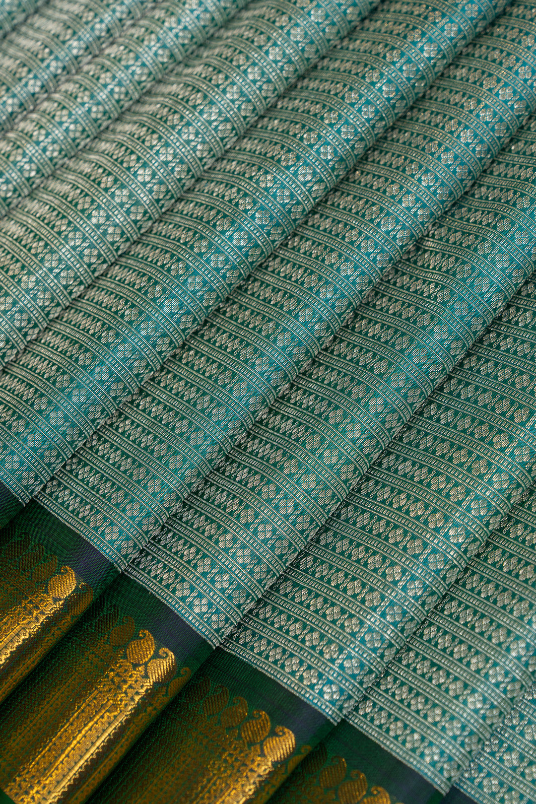 Blue Zari brocade pure Kanchipuram silk saree