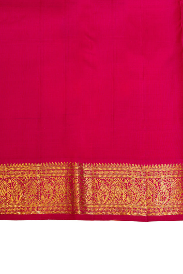 Multichecks palum Pazhamum pure Kanchipuram silk saree