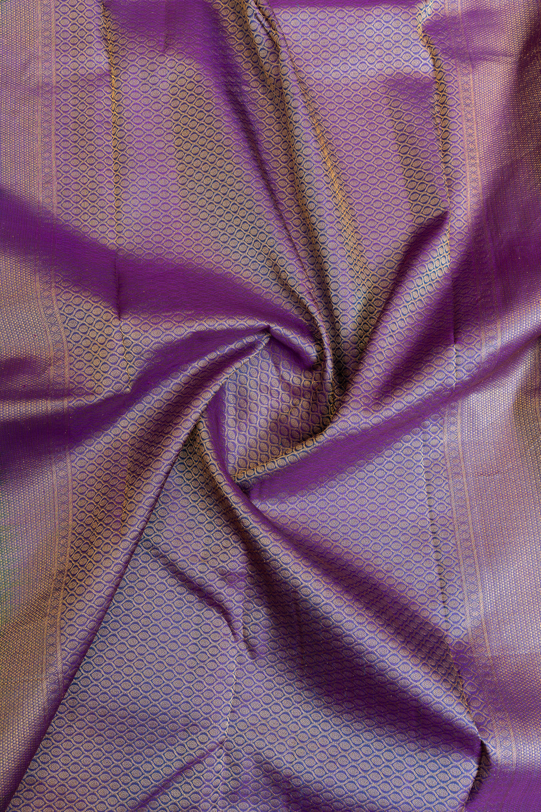 Peacock blue Zari checks pure Kanchipuram silk saree