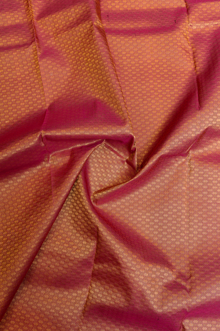 Mauve thread embossed pure Kanchipuram silk saree