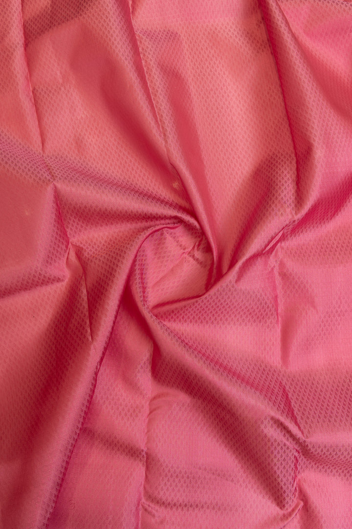 Pink jacquard pure Kanchipuram silk saree