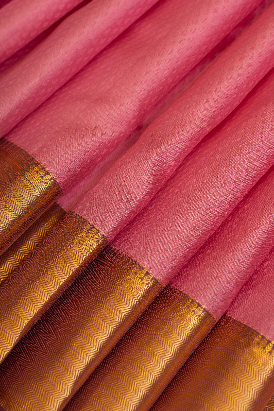 Pink jacquard pure Kanchipuram silk saree
