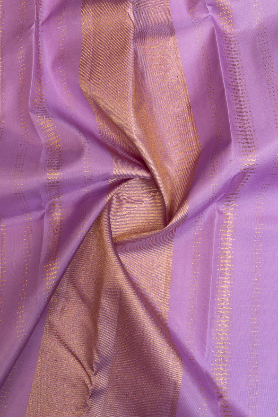 Lilac rettai pettu pure Kanchipuram silk saree
