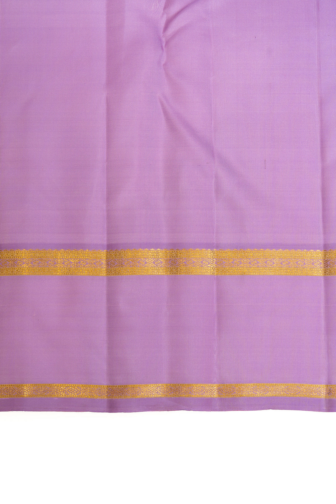 Lilac rettai pettu pure Kanchipuram silk saree