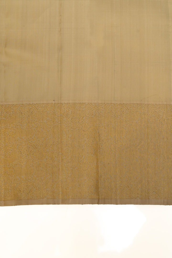 Royal blue and ivory vanasingaram pure Kanchipuram silk saree