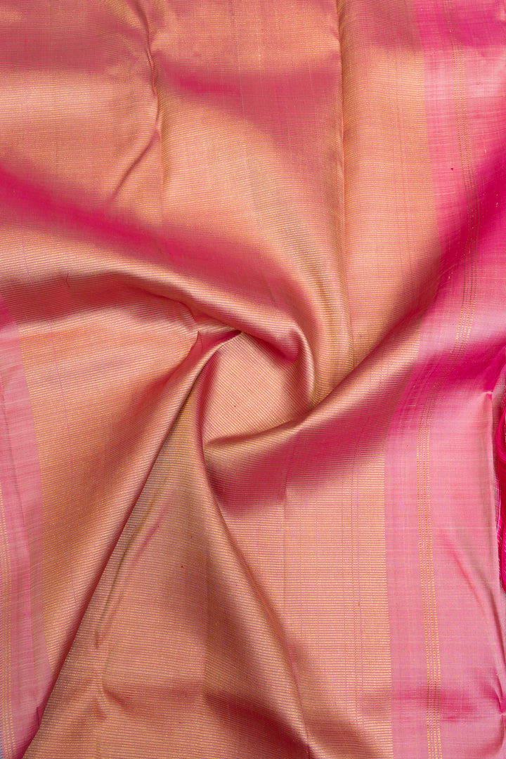 Cream and blue Mupagam pure Kanchipuram silk saree