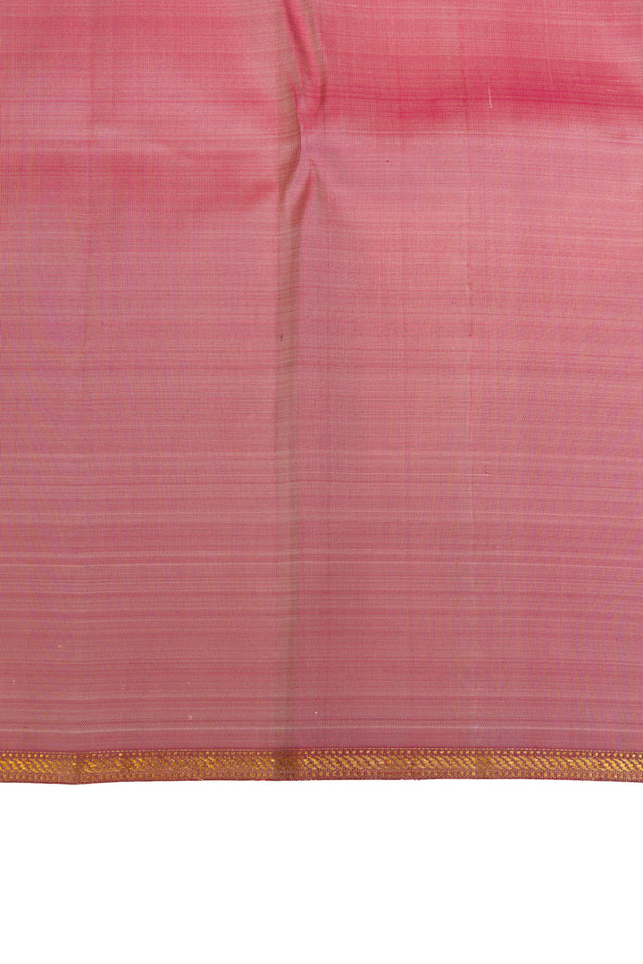 Cream and blue Mupagam pure Kanchipuram silk saree