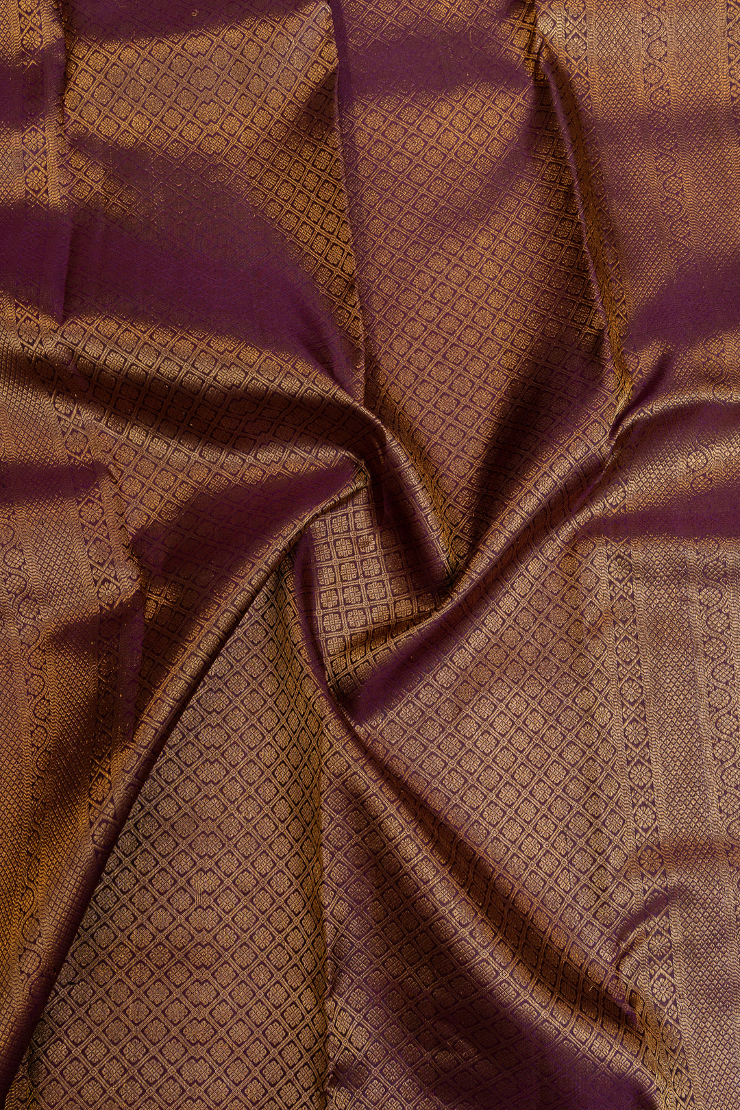 Mehendi green and purple Vairaoosi pure Kanchipuram silk saree