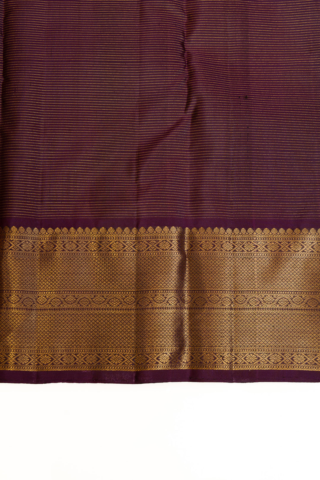 Mehendi green and purple Vairaoosi pure Kanchipuram silk saree