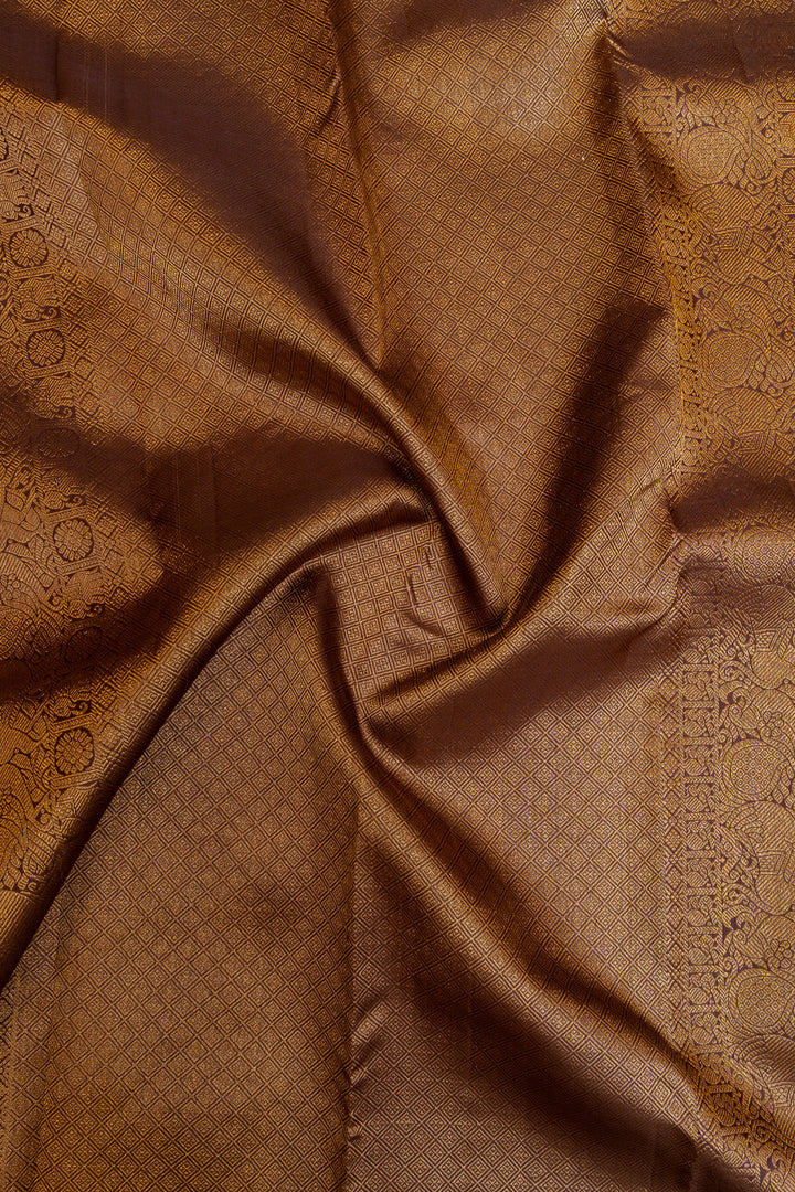 Mauve and Jamun pure Kanchipuram silk saree