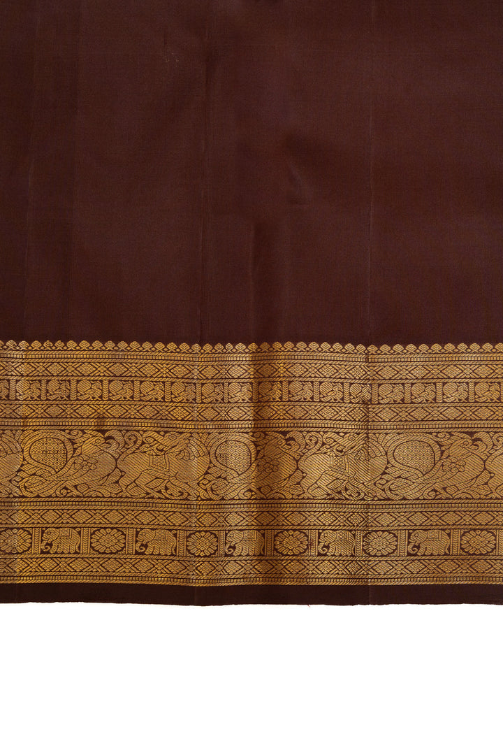 Mauve and Jamun pure Kanchipuram silk saree