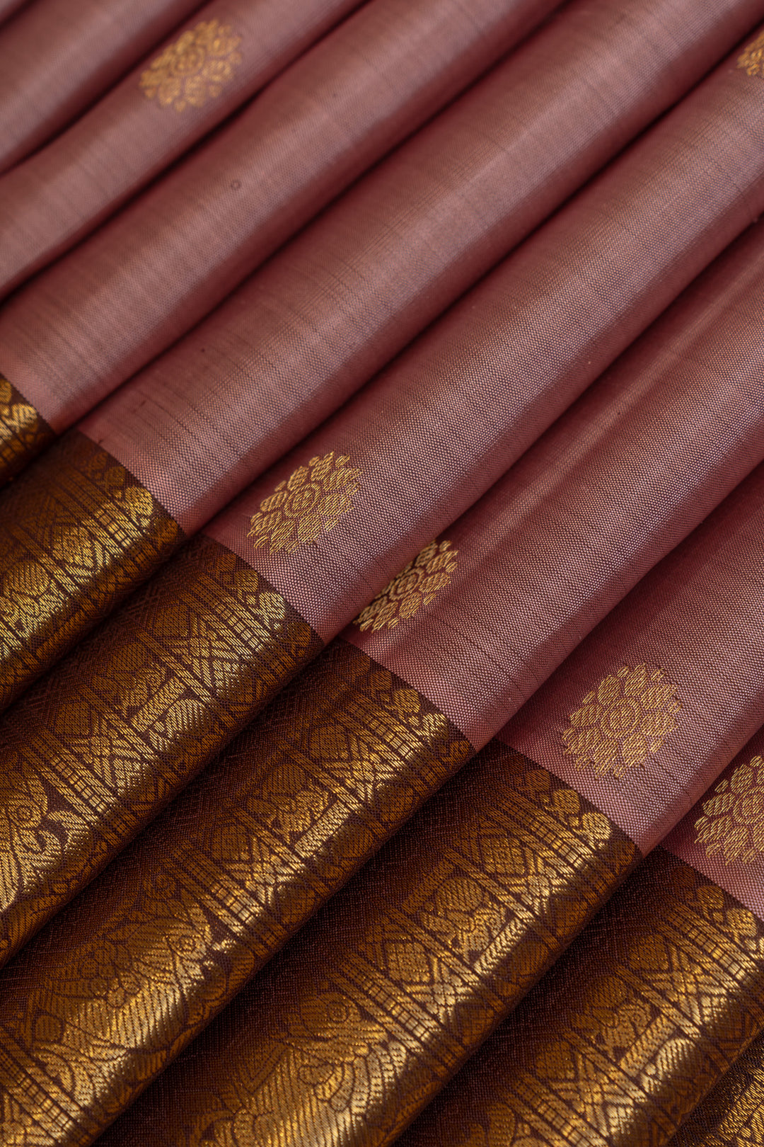 Mauve and Jamun pure Kanchipuram silk saree