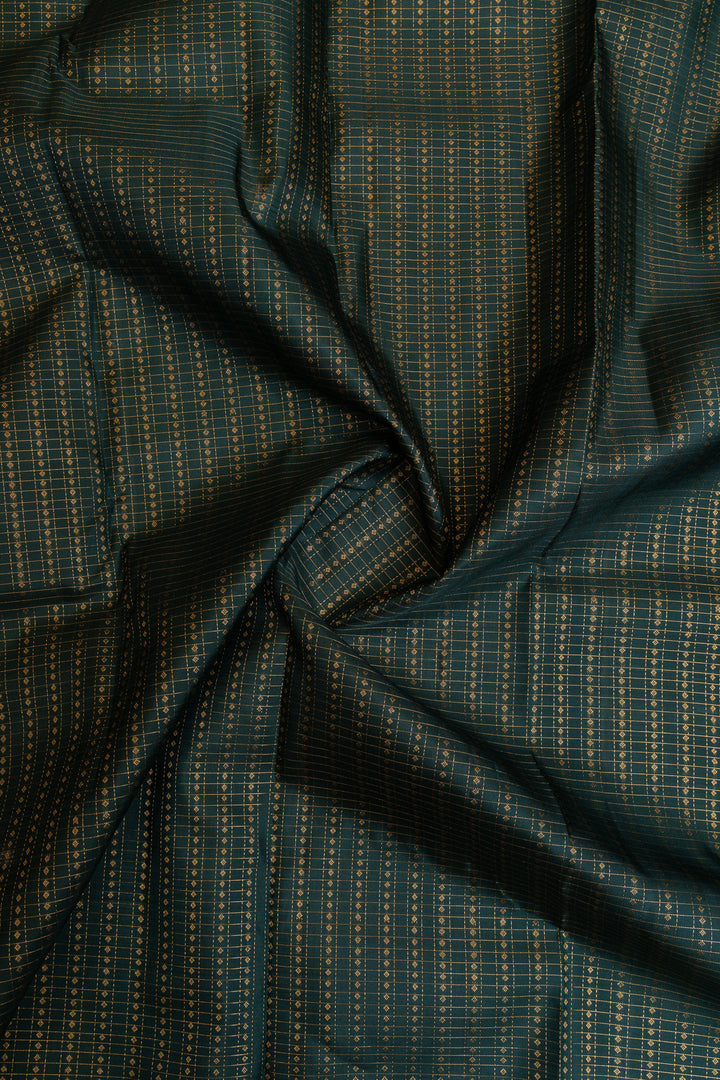 Bottle green pure Kanchipuram silk saree