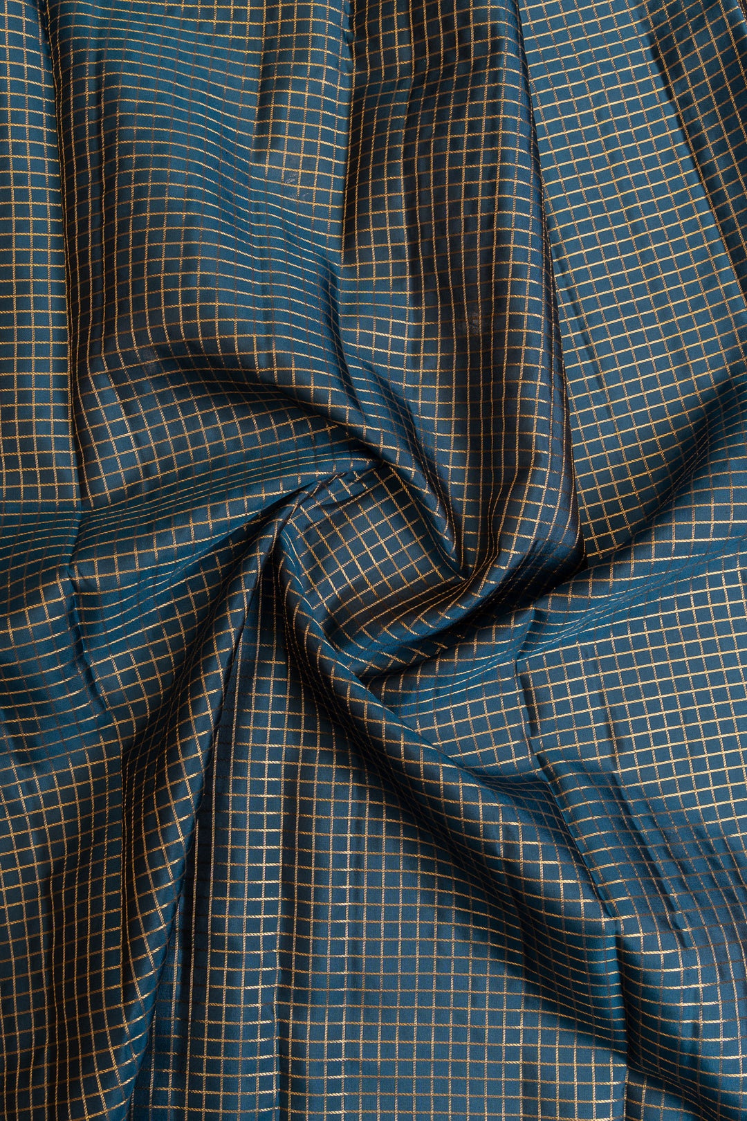 Vintage blue and red pure Kanchipuram silk saree