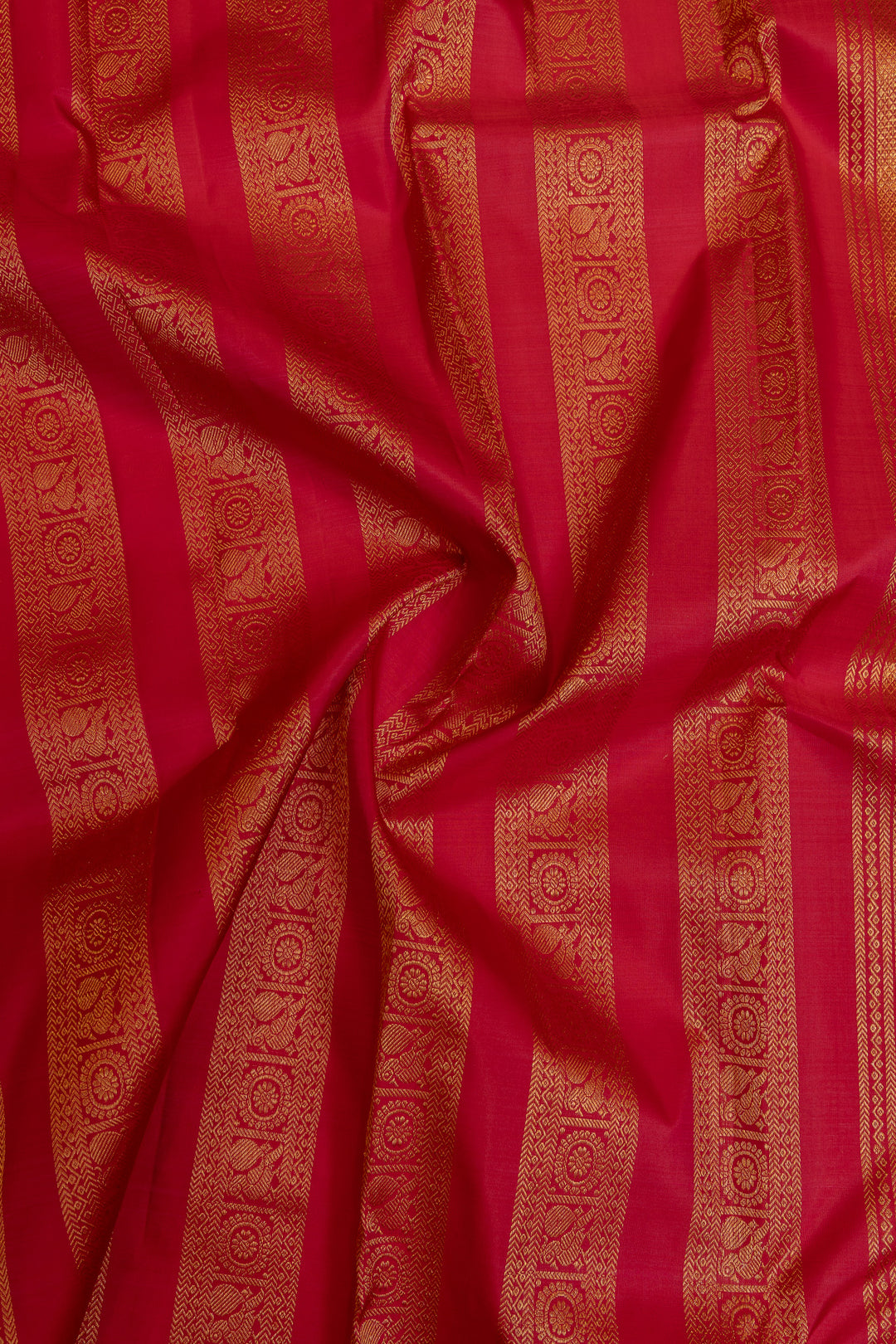Rani pink Zari checks pure Kanchipuram silk saree