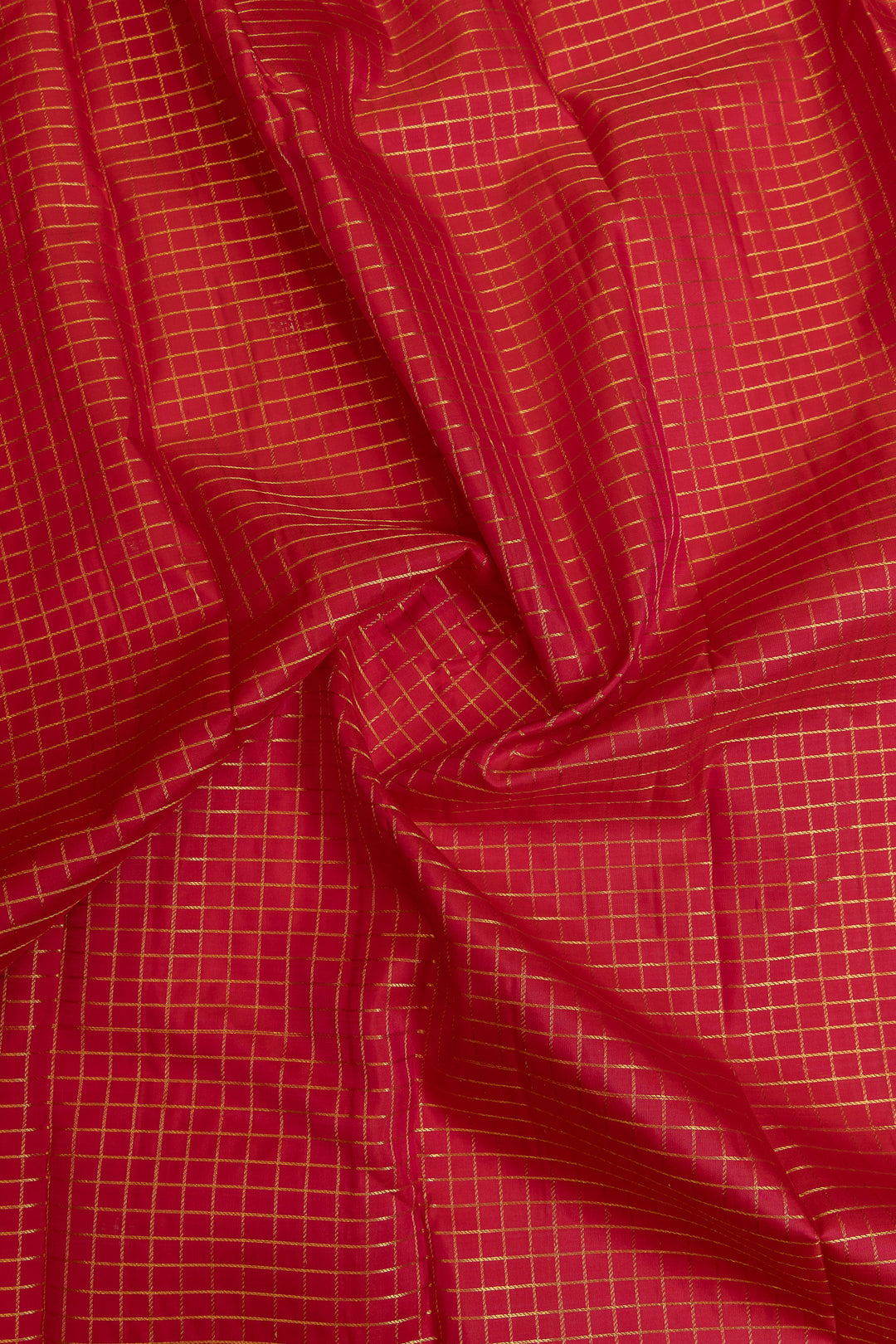 Rani pink Zari checks pure Kanchipuram silk saree