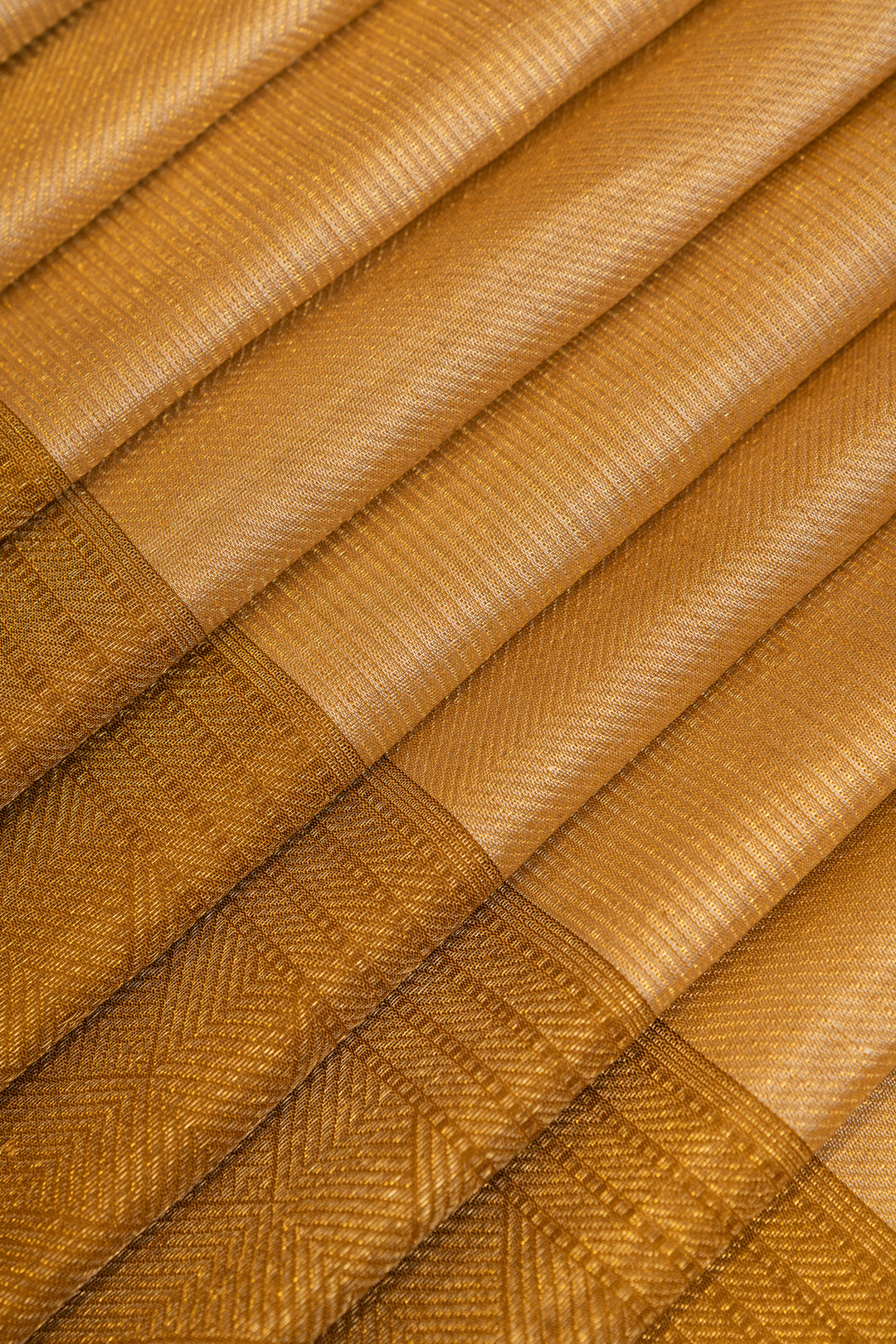 Champagne gold brocade pure Kanchipuram silk saree