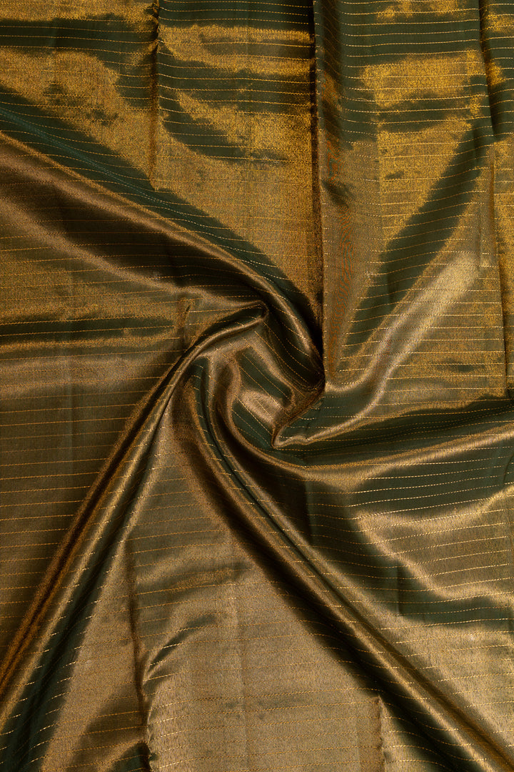 Green vintage tissue pure Kanchipuram silk saree