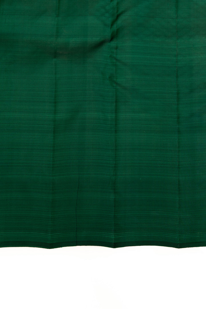 Rani pink paisley borderless pure Kanchipuram silk saree