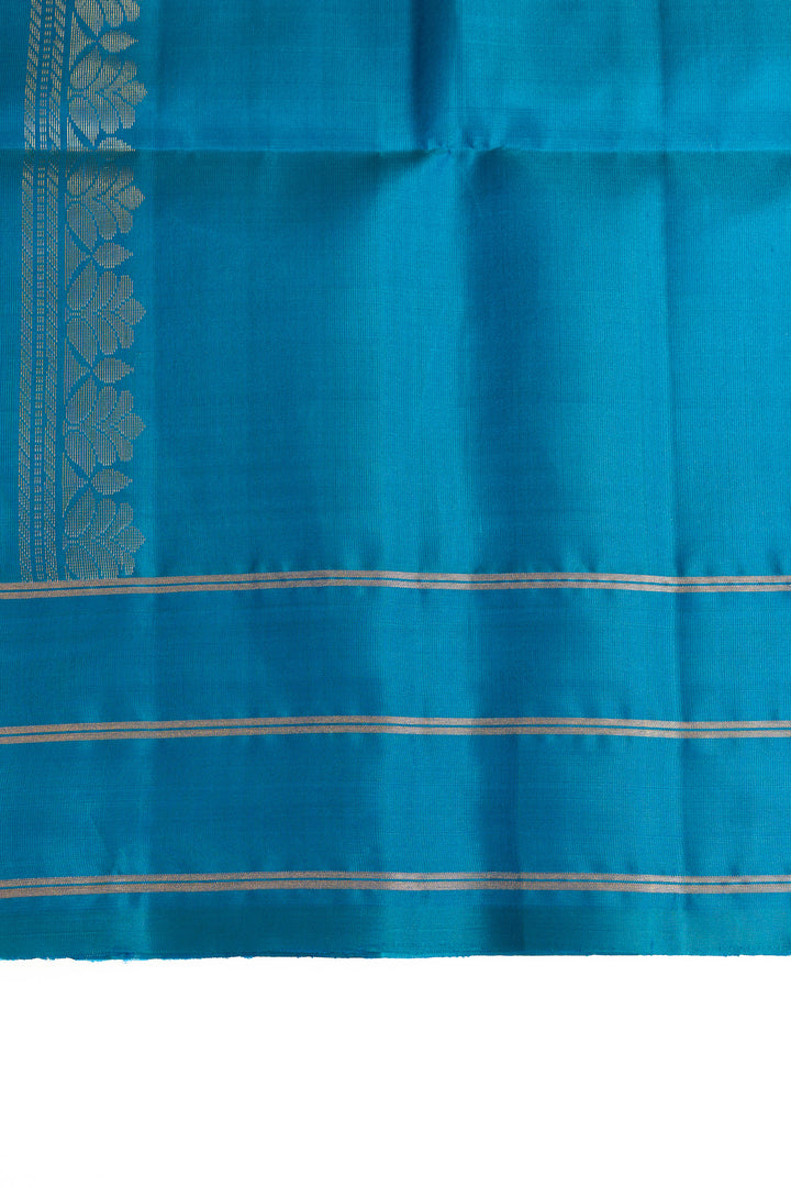 Ink blue and Anandha blue pure soft silk saree