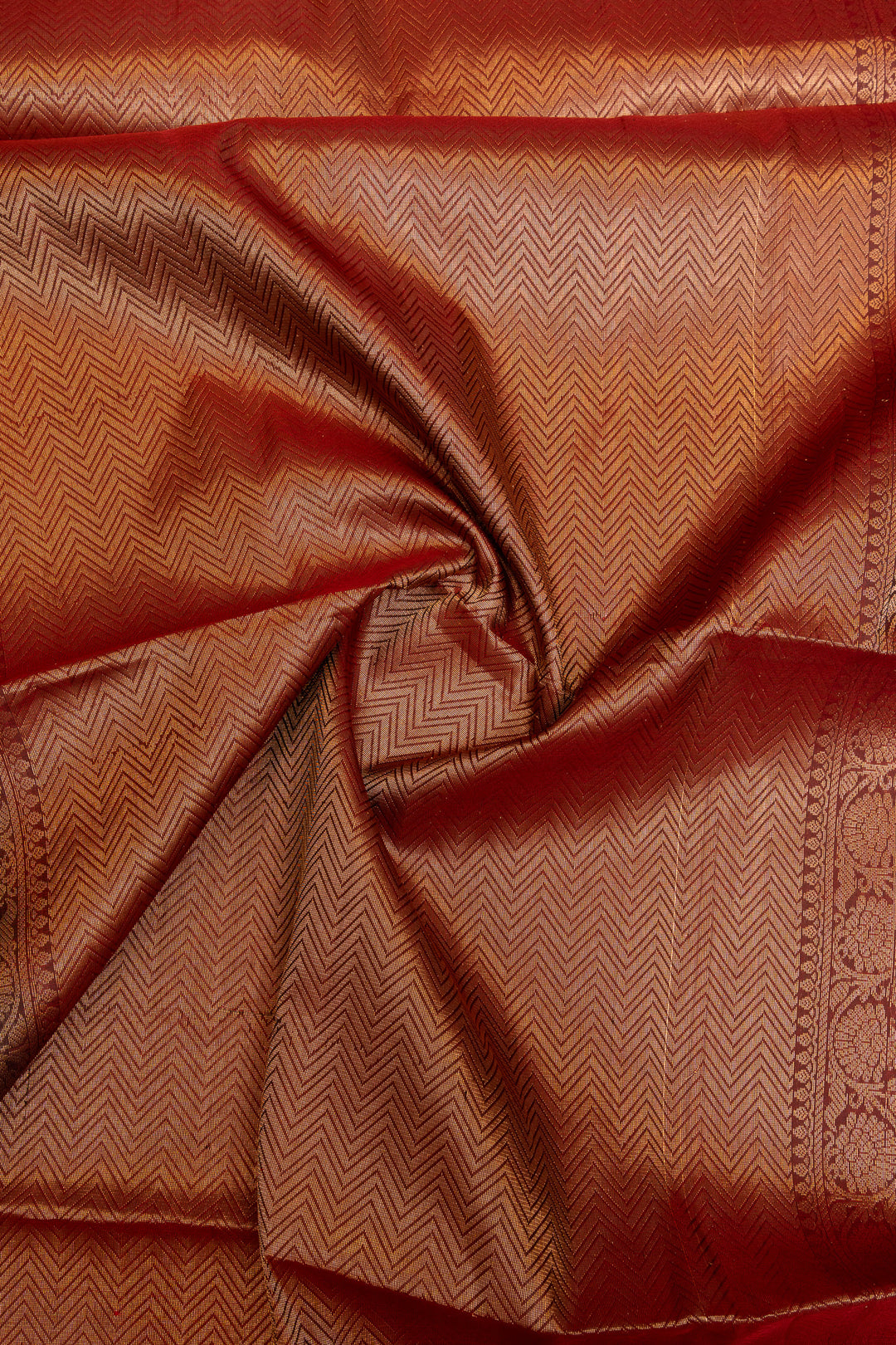 Brown traditional pure soft silk saree