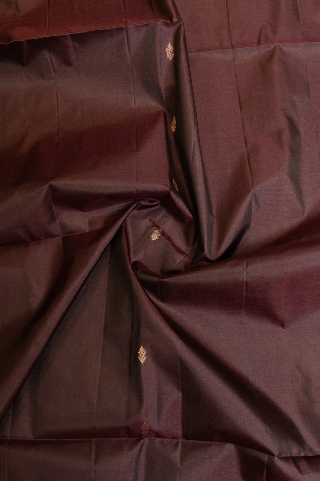 Brown traditional pure soft silk saree